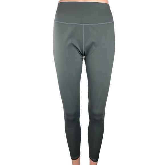 House ID Gray High Rise Pull On Cropped Yoga Running Athletic Leggings Size L - Picture 1 of 5